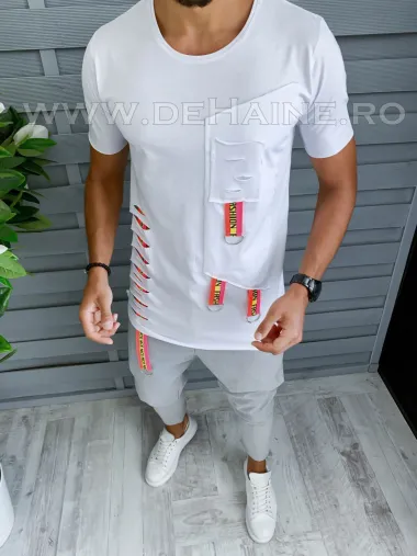 Tricou barbati alb slim fit Vagabond CU MIC DEFECT DEF1945 